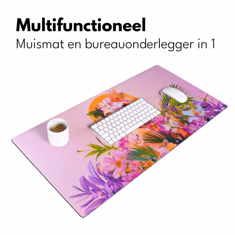 Bureau onderlegger - Vrouw - Abstract - Cirkel - Bloemen — 6