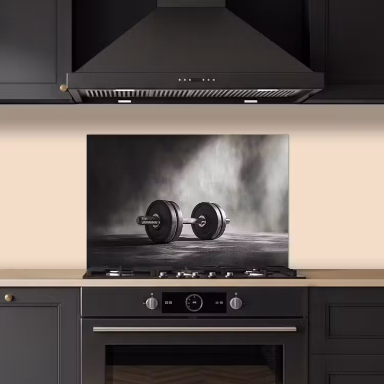 Spatscherm keuken - Halter - Gewichten - Zwart — 2