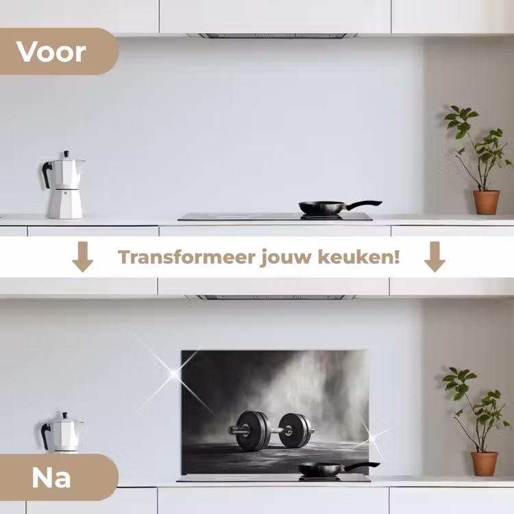 Spatscherm keuken - Halter - Gewichten - Zwart — 3