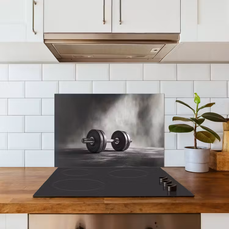 Spatscherm keuken - Halter - Gewichten - Zwart — 6