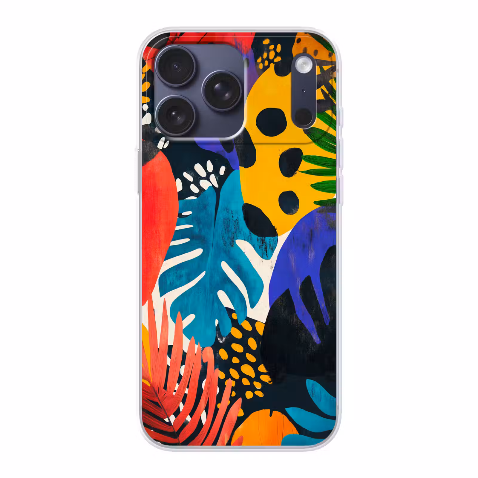 Telefoonhoesje Softcase - Bladeren - Vormen - Abstract - Kleurrijk — 1