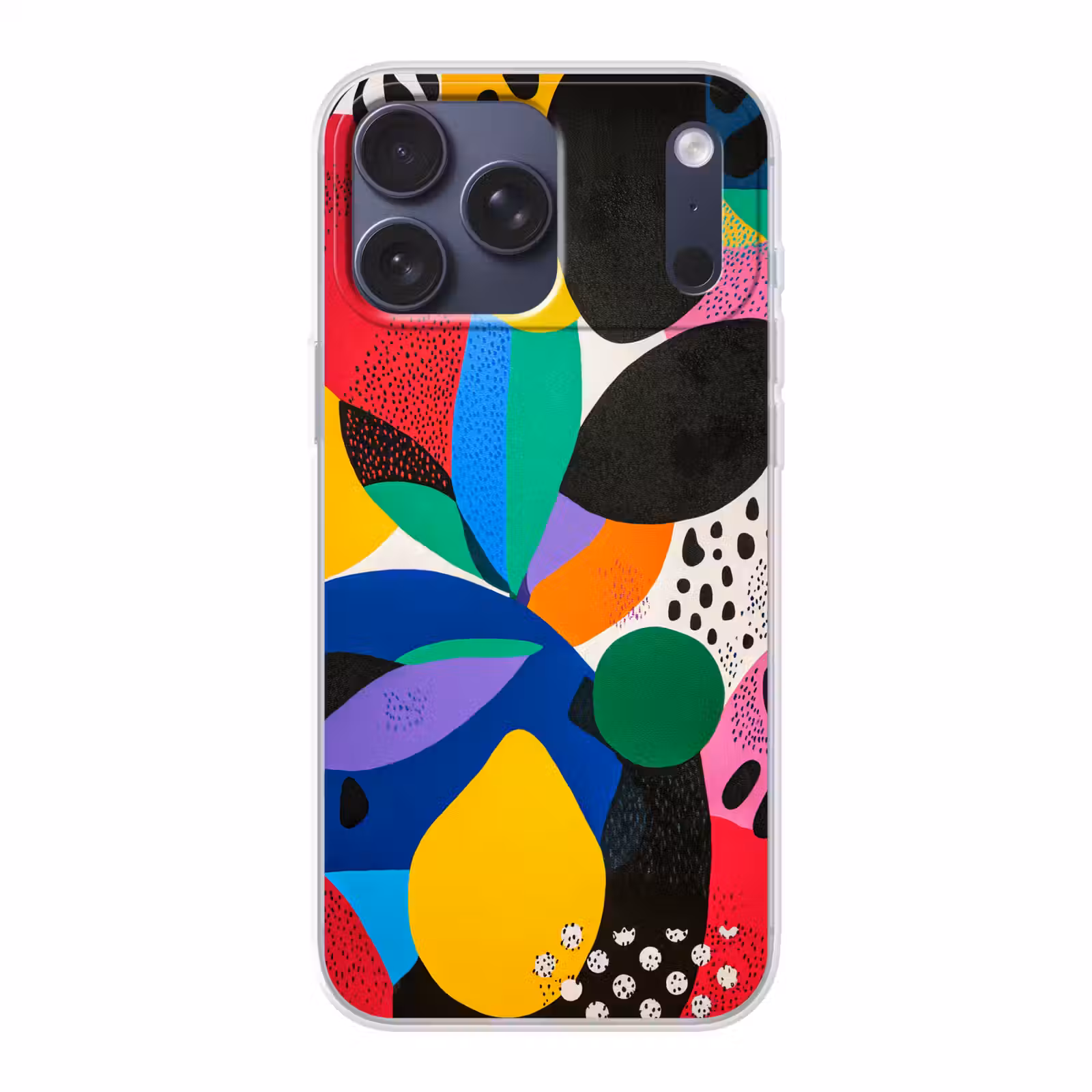 Telefoonhoesje Softcase - Vormen - Stippen - Kleurrijk — 1