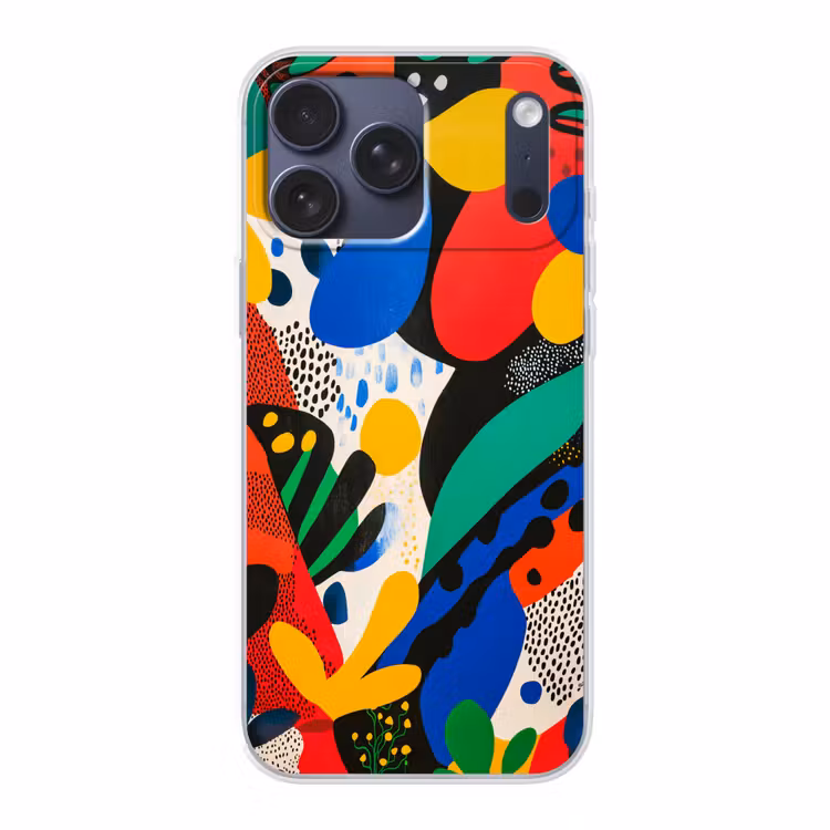 Telefoonhoesje Softcase - Abstract - Planten - Vormen - Kleurrijk — 1