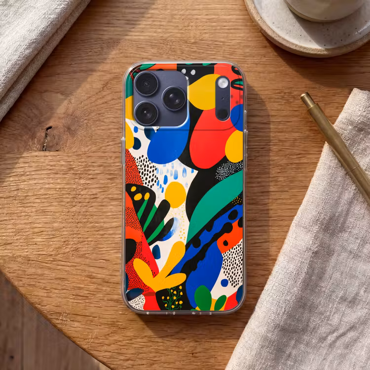 Telefoonhoesje Softcase - Abstract - Planten - Vormen - Kleurrijk — 2