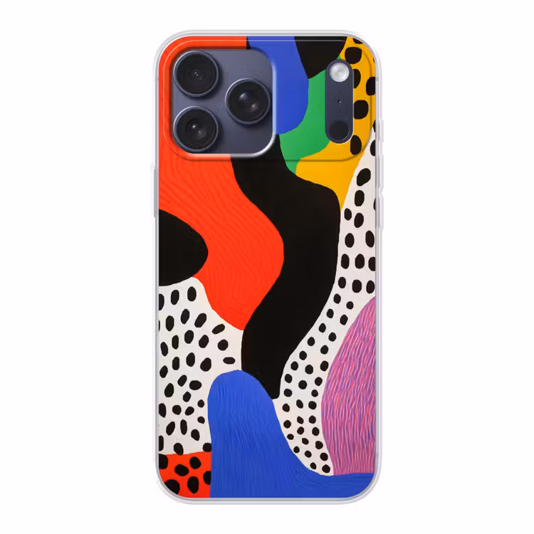 Telefoonhoesje Softcase - Abstract - Vormen - Kleuren - Stippen — 1