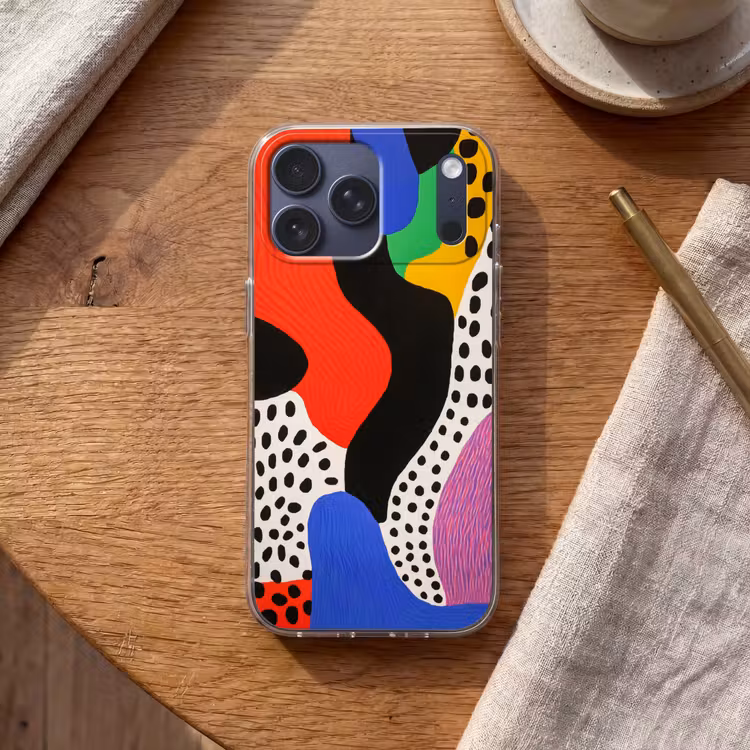 Telefoonhoesje Softcase - Abstract - Vormen - Kleuren - Stippen — 2