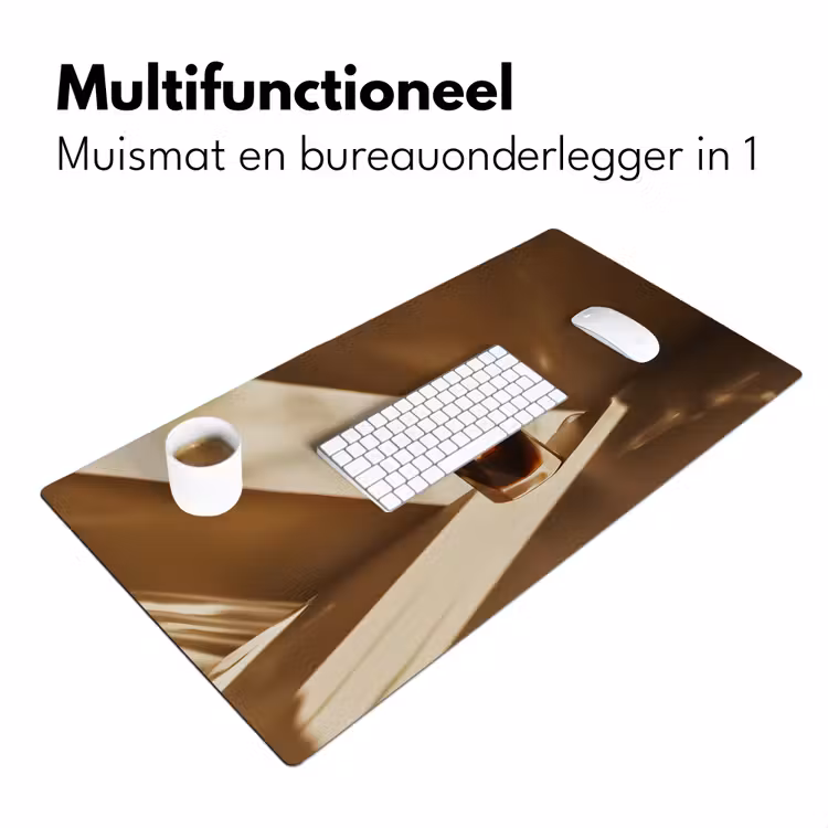 Bureau onderlegger - Glas - Ijskoffie - Schaduw - Bruin — 6