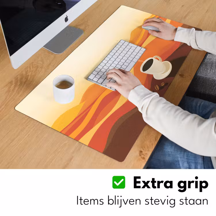 Bureau onderlegger - Koffie - Landschap - Oranje - Koffiebonen — 5