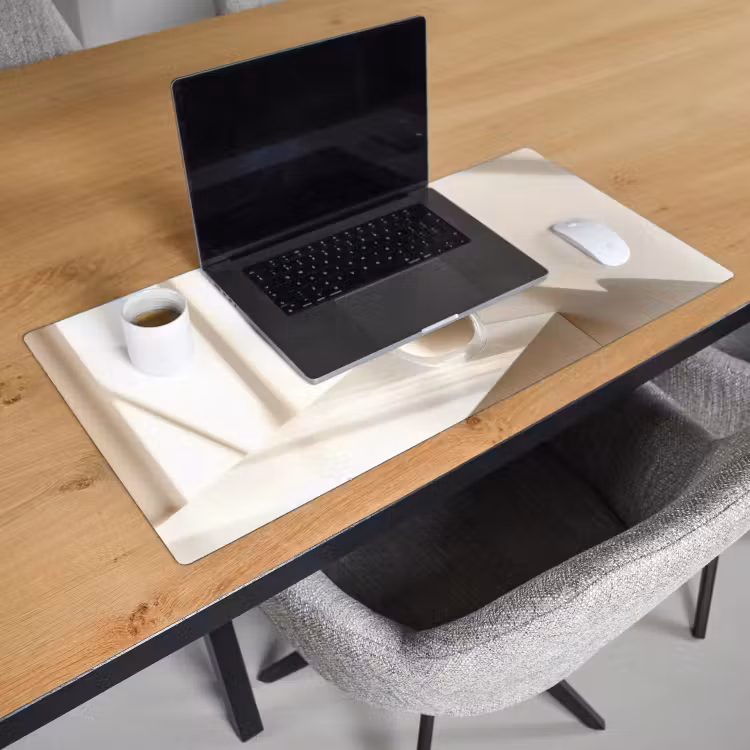 Bureau onderlegger - Mok - Latte - Minimalistisch - Schaduw — 2