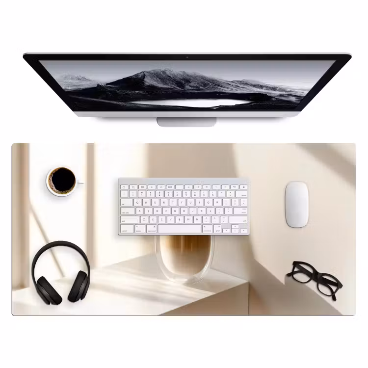 Bureau onderlegger - Mok - Latte - Minimalistisch - Schaduw — 3