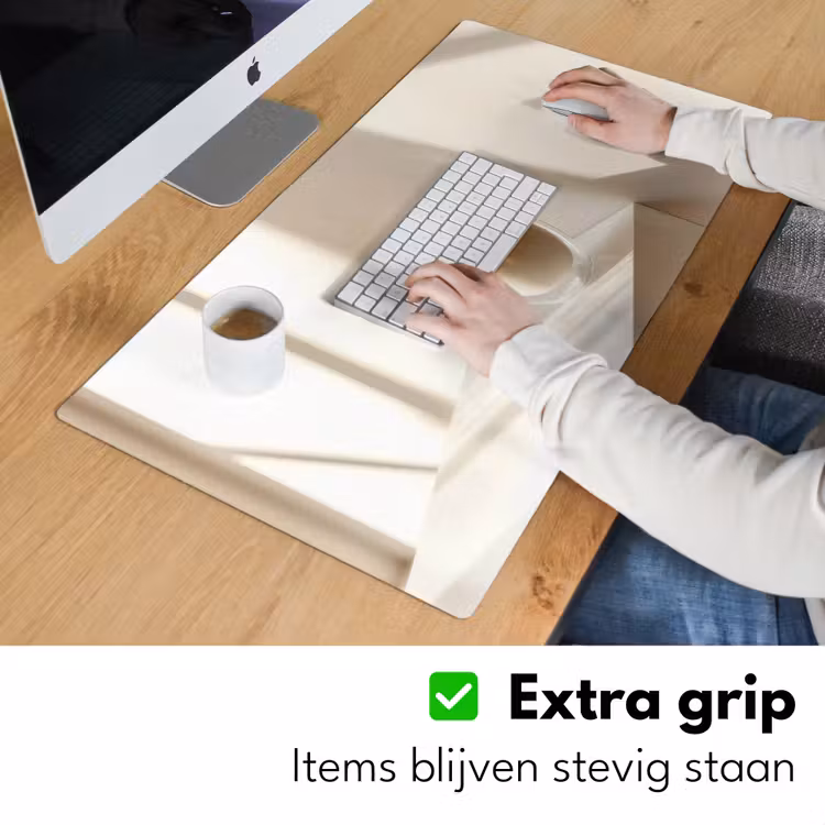 Bureau onderlegger - Mok - Latte - Minimalistisch - Schaduw — 5