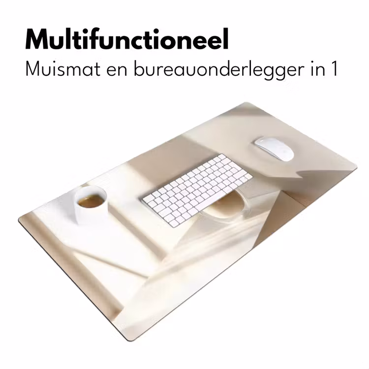 Bureau onderlegger - Mok - Latte - Minimalistisch - Schaduw — 6