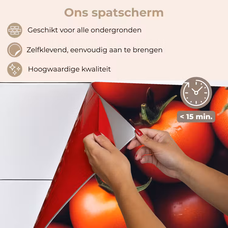 Spatscherm keuken - Groente - Rood - Tomaten — 4