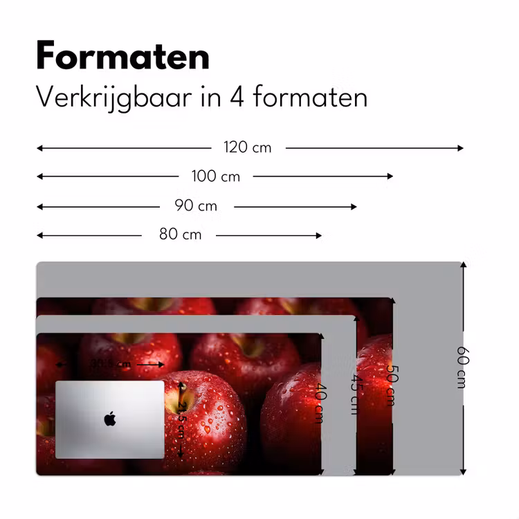 Bureau onderlegger - Rood - Appels - Fruit — 7