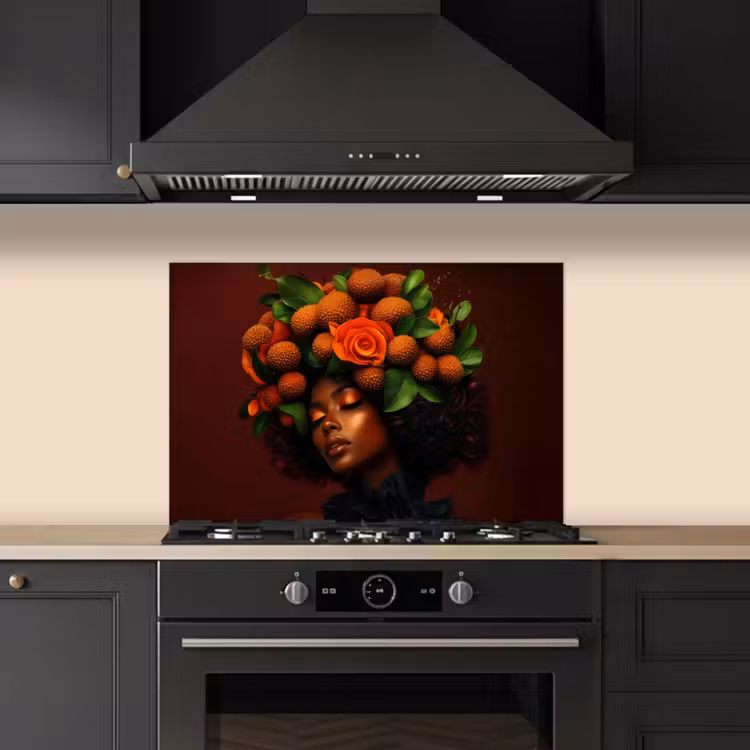 Spatscherm keuken - Vrouw - lychee - exotisch — 2