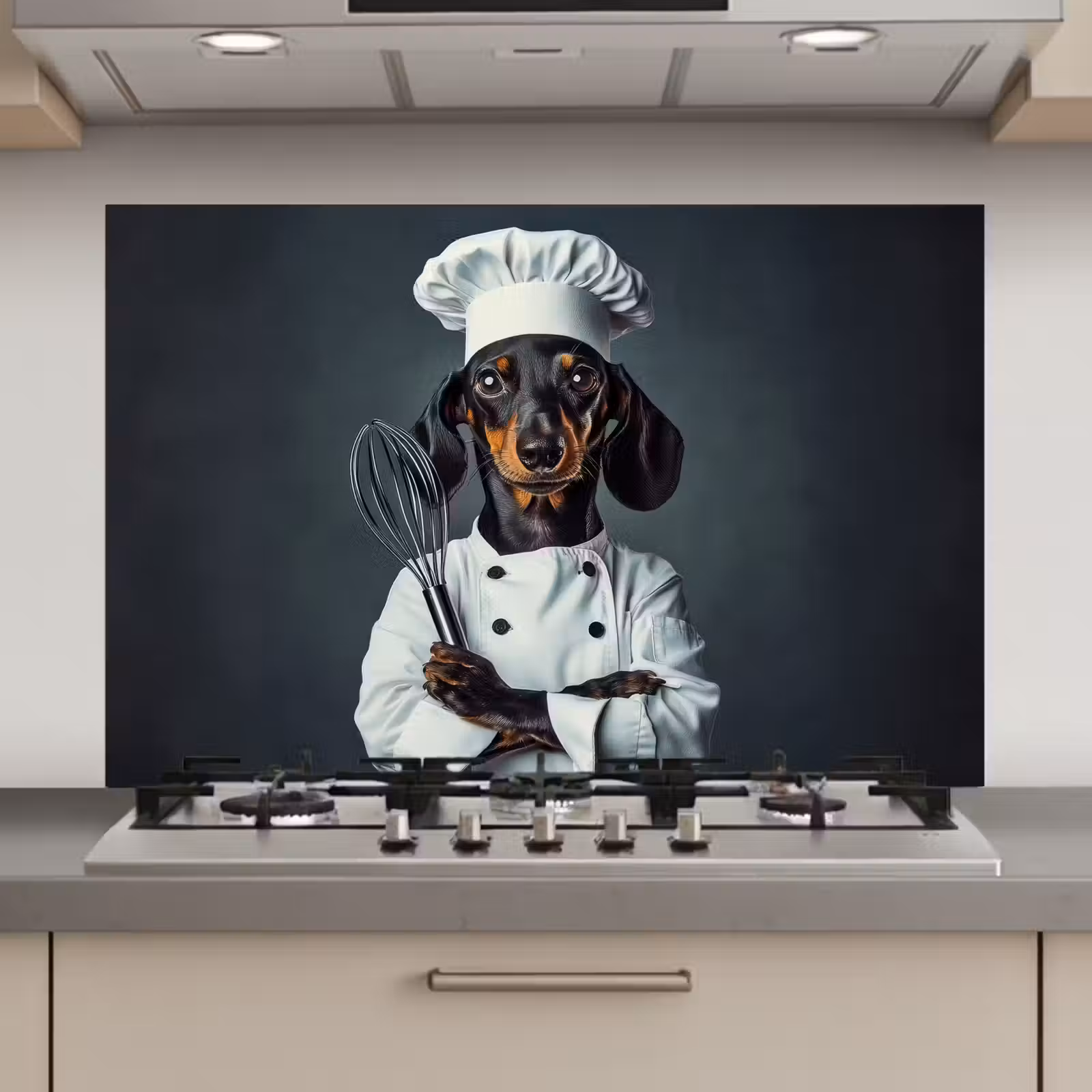 Spatscherm keuken - Hond - Garde - Kok — 1