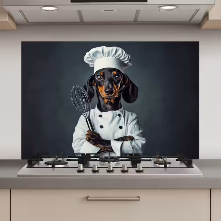Spatscherm keuken - Hond - Garde - Kok — 1