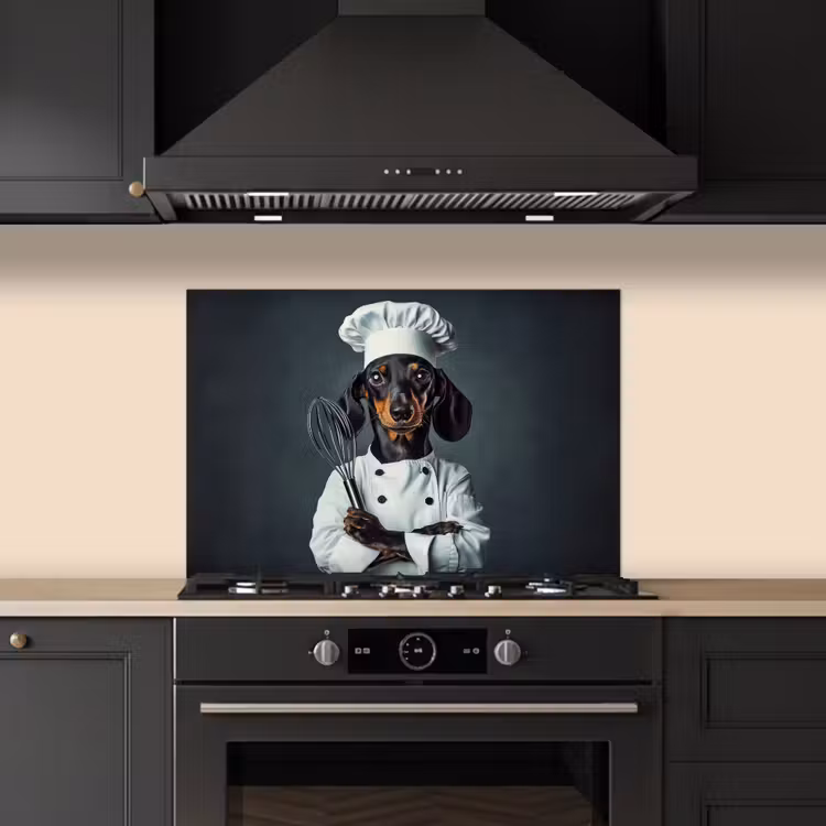 Spatscherm keuken - Hond - Garde - Kok — 2
