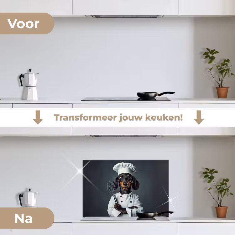 Spatscherm keuken - Hond - Garde - Kok — 3