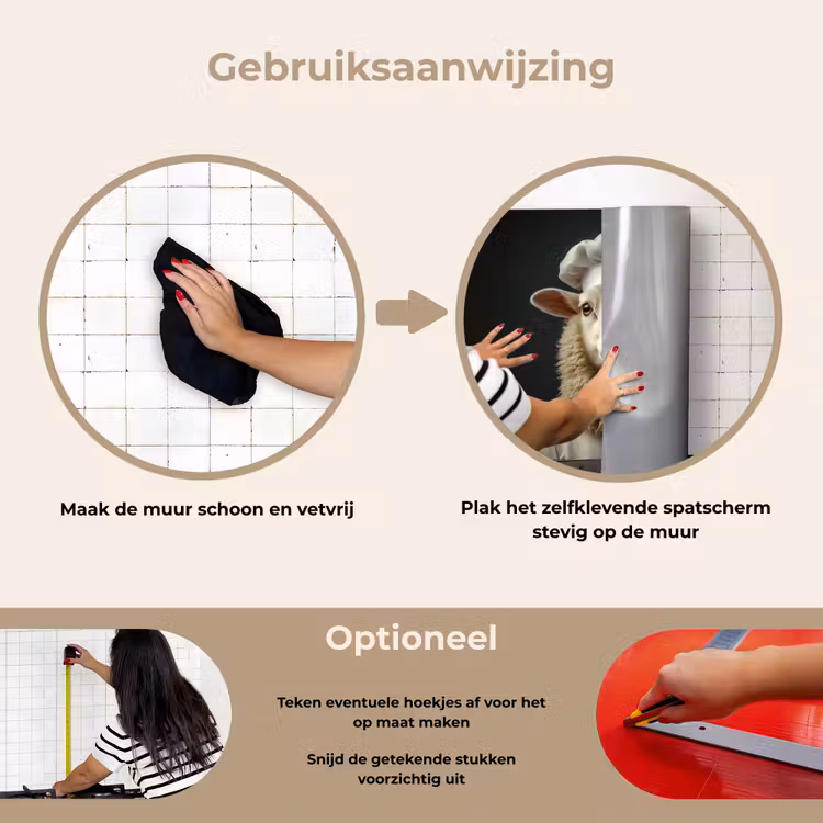 Spatscherm keuken - Schaap - Wol - Kok — 8