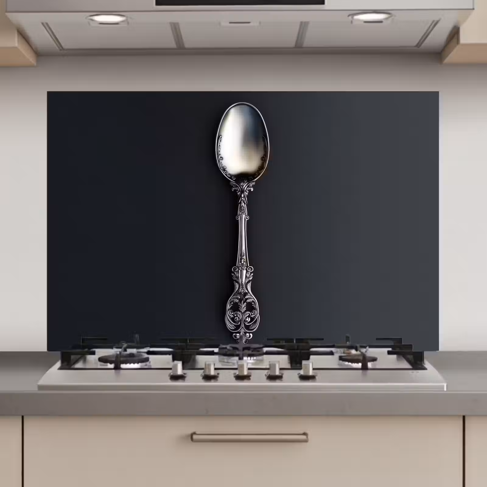 Spatscherm keuken - Lepel - Zilver - Metaal — 1