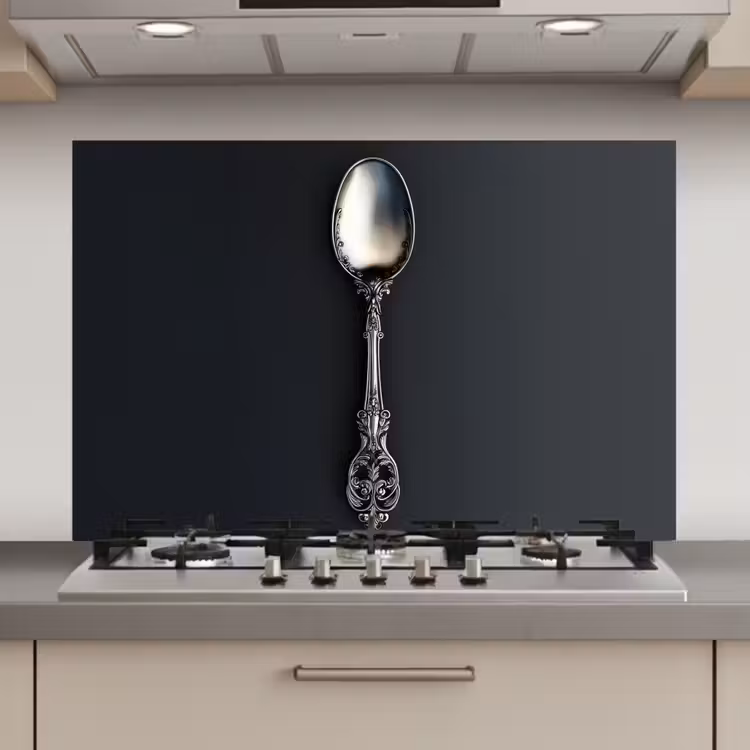 Spatscherm keuken - Lepel - Zilver - Metaal — 1