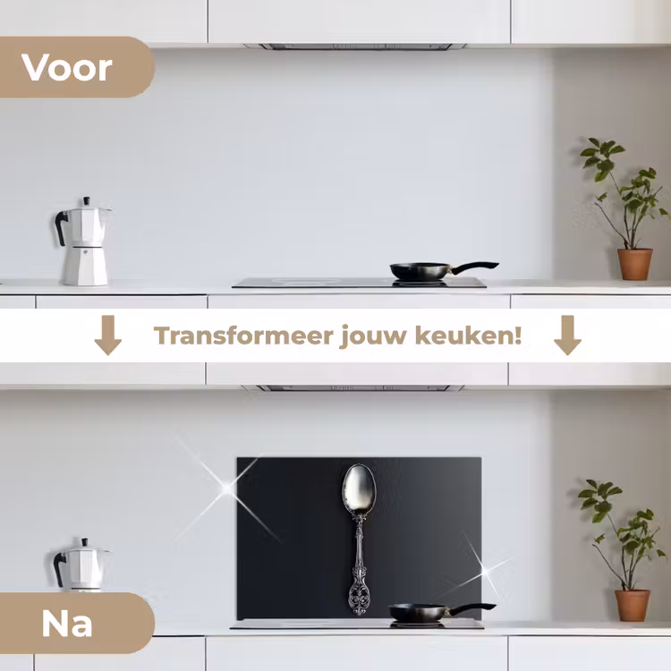 Spatscherm keuken - Lepel - Zilver - Metaal — 3