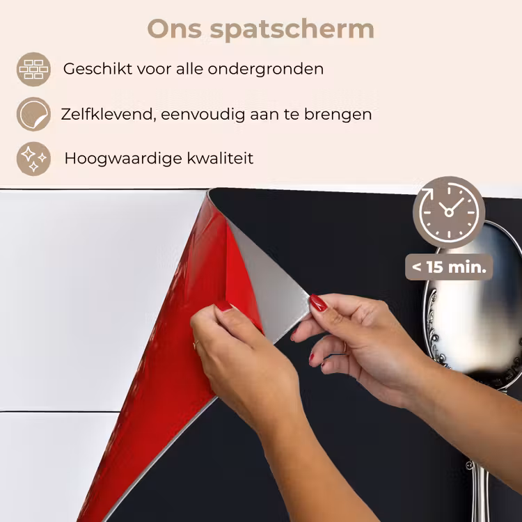 Spatscherm keuken - Lepel - Zilver - Metaal — 4