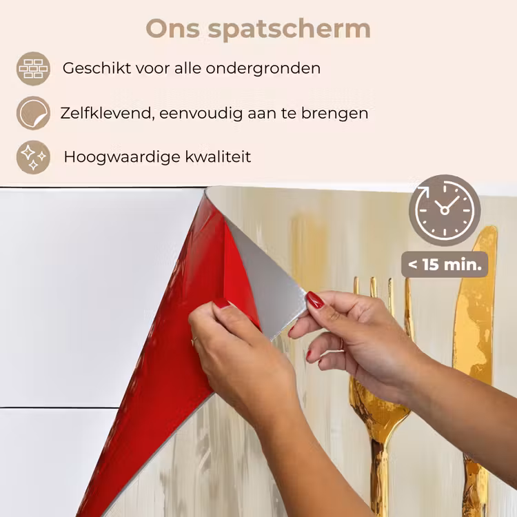 Spatscherm keuken - Verf - Goud - Bestek — 4
