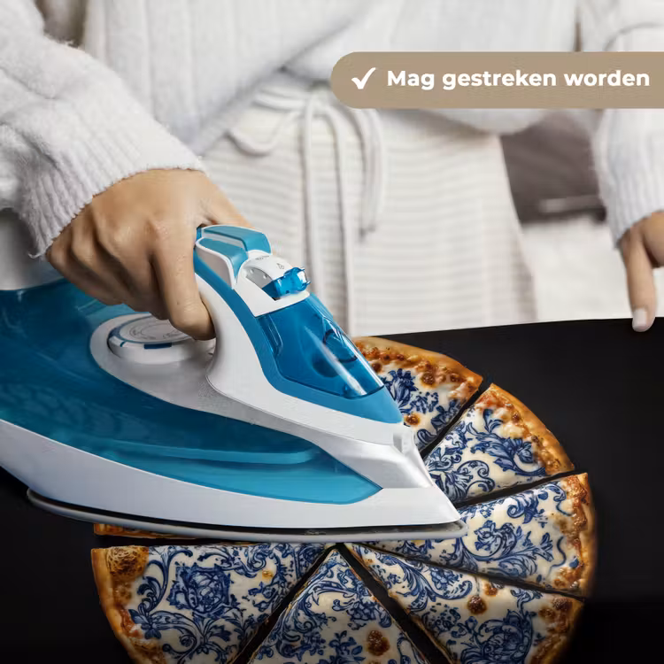 Wandkleed - Pizza - Eten - Delftsblauw — 6