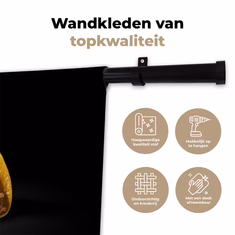 Wandkleed - Taco - Vlees - Salade - Delftsblauw - Motief — 3