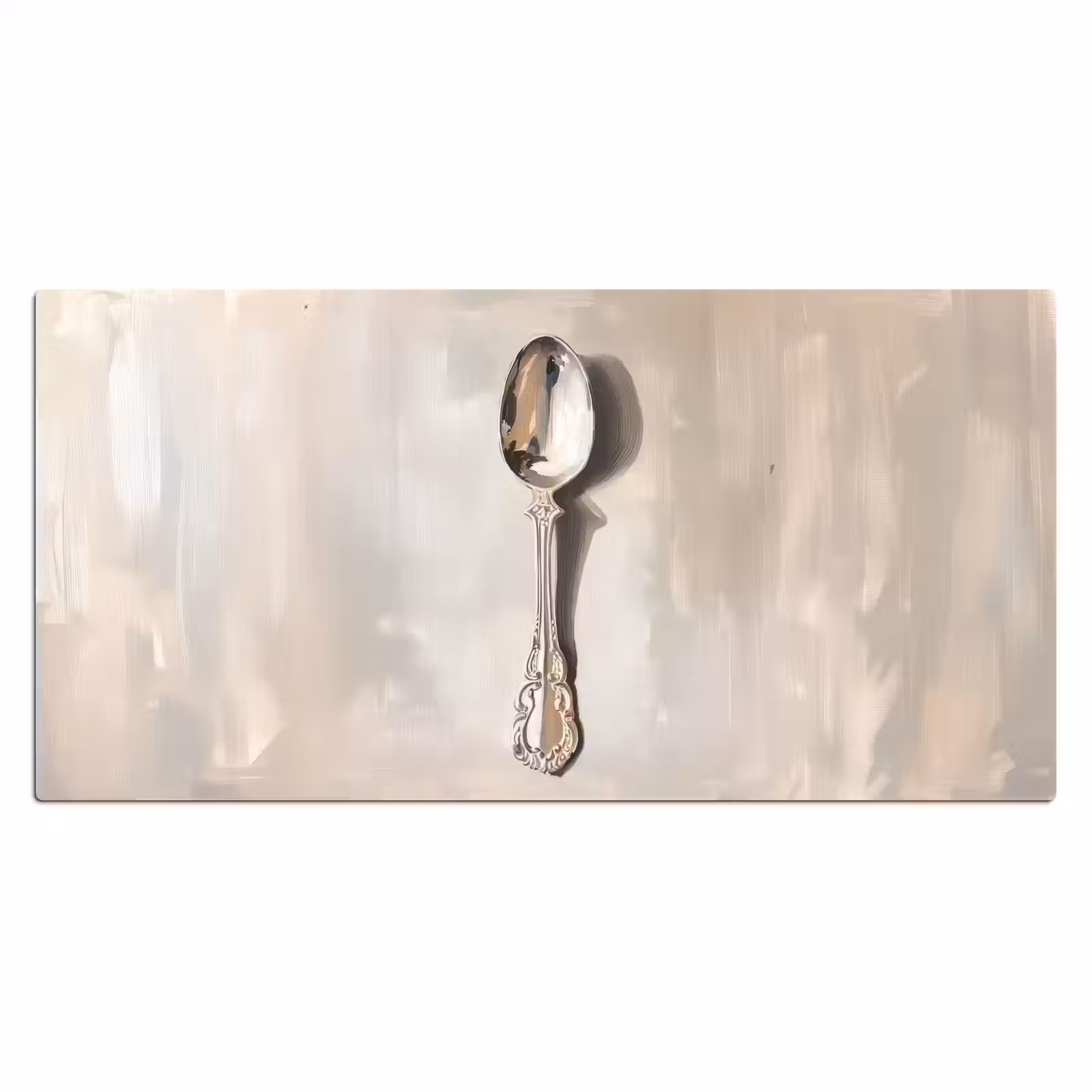 Bureau onderlegger - Lepel - Verf - Zilver — 1