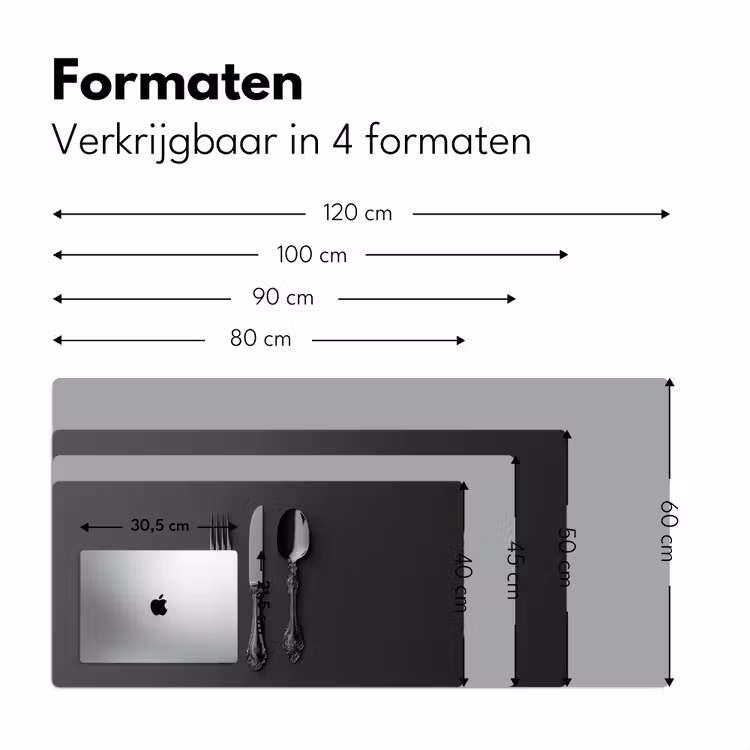 Bureau onderlegger - Bestek - Zwart — 7