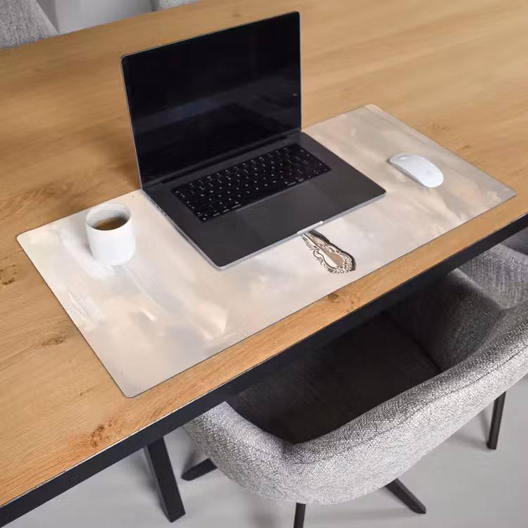Bureau onderlegger - Lepel - Verf - Zilver — 2