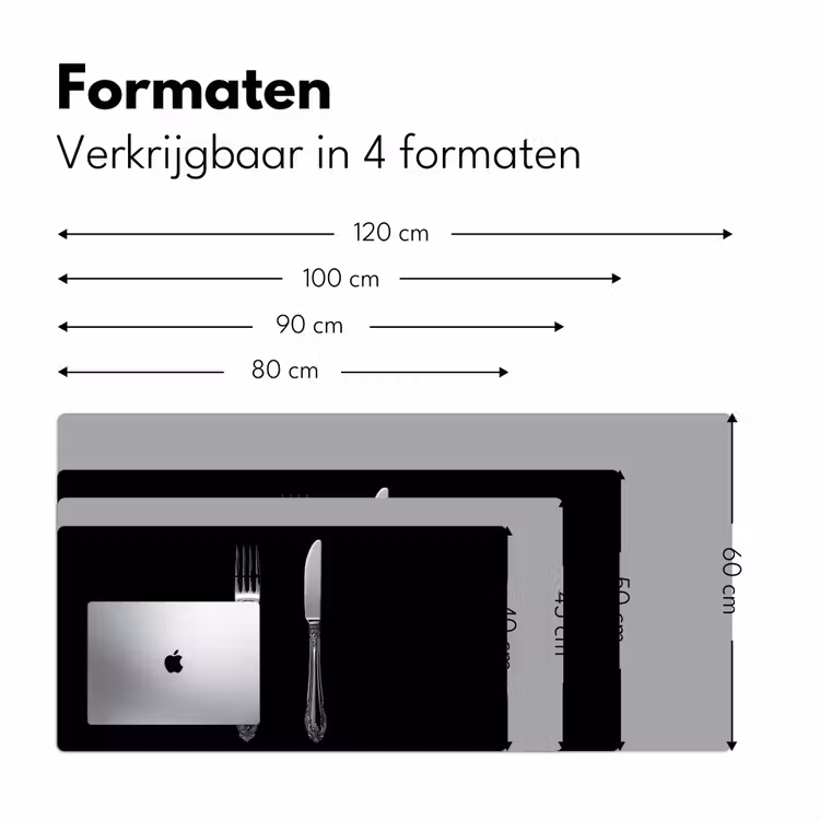 Bureau onderlegger - Vork - Mes - Zilver — 7