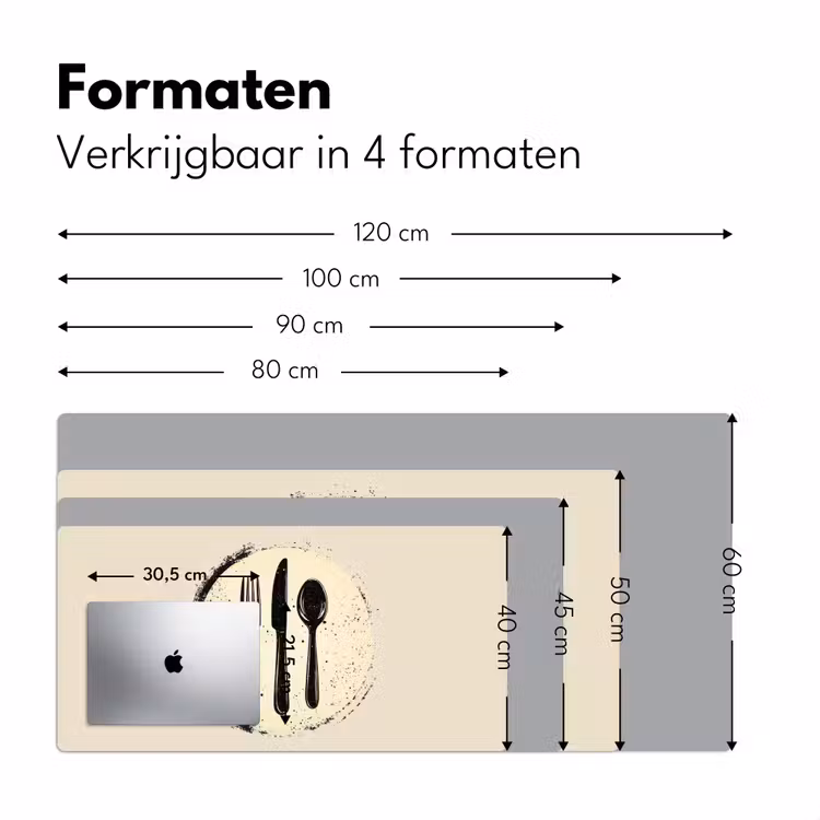 Bureau onderlegger - Zwart - Bestek - Rondje — 7