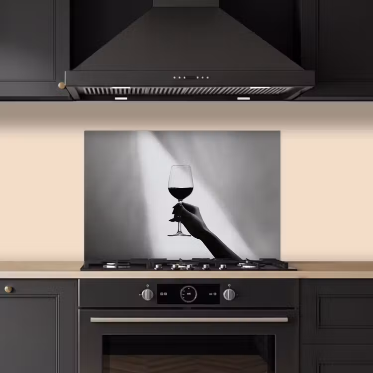 Spatscherm keuken - Lichtinval - Wijn - Rood - Glas — 2