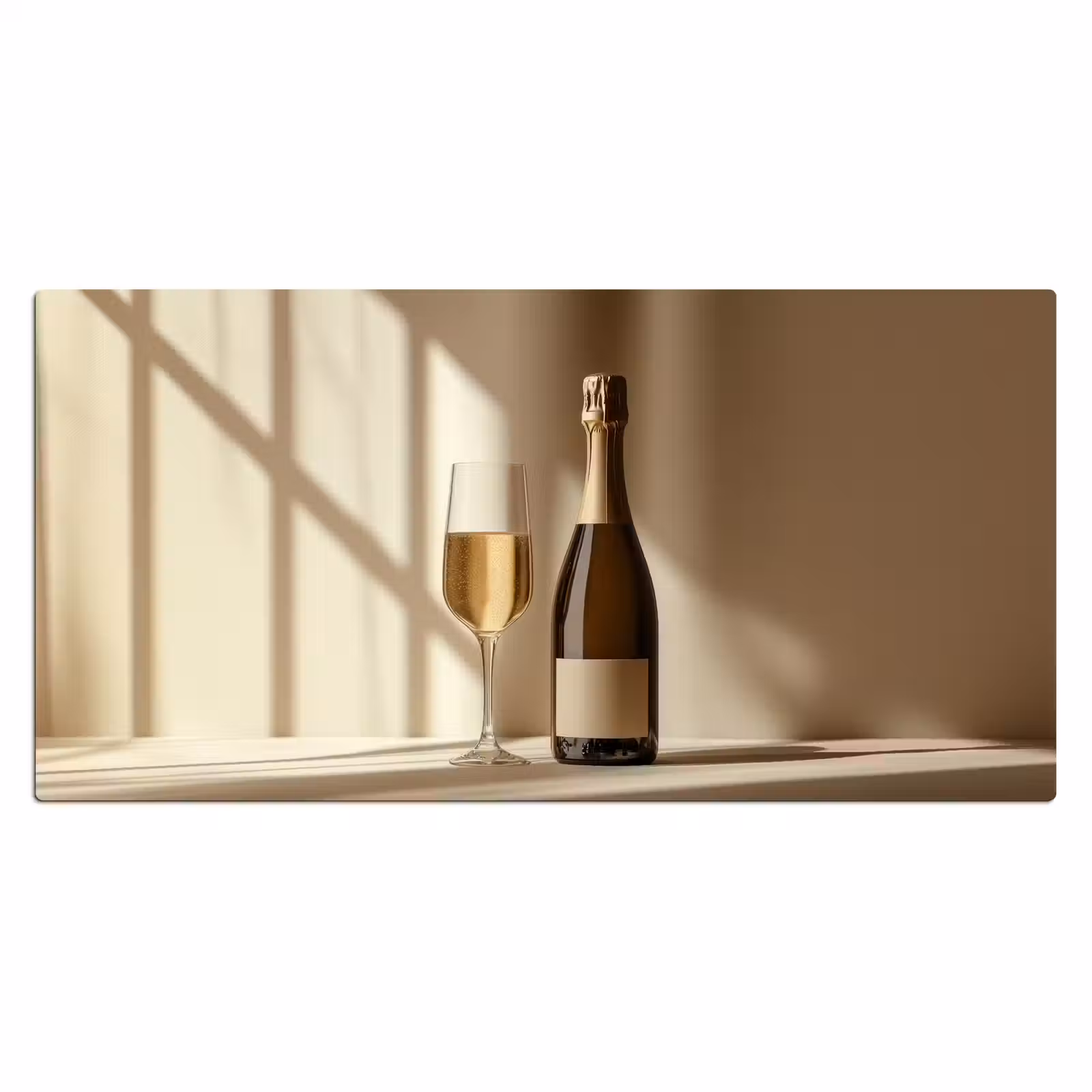 Bureau onderlegger - Champagne - Beige - Schaduw - Bubbels — 1
