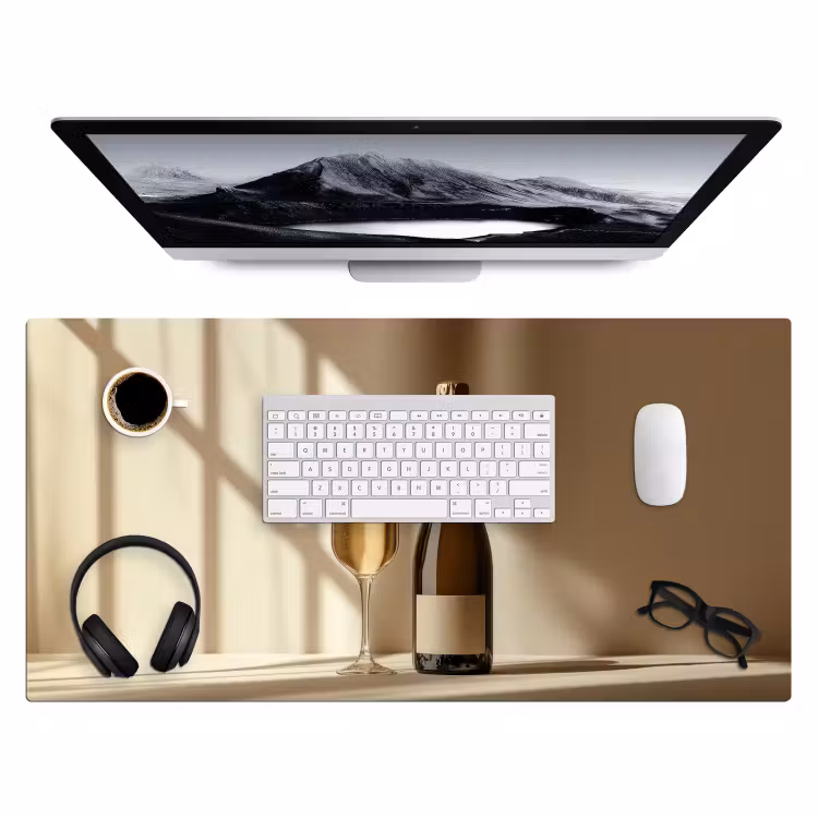 Bureau onderlegger - Champagne - Beige - Schaduw - Bubbels — 3