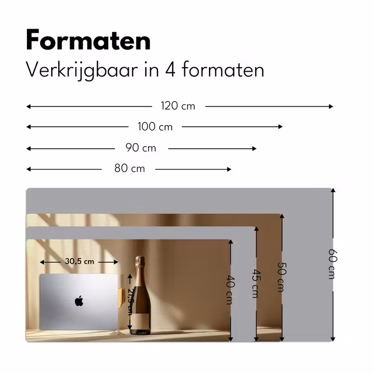 Bureau onderlegger - Champagne - Beige - Schaduw - Bubbels — 7
