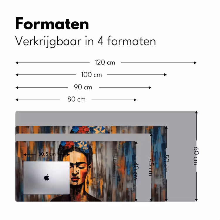 Bureau onderlegger - Portret - Vrouw - Bloemen — 7