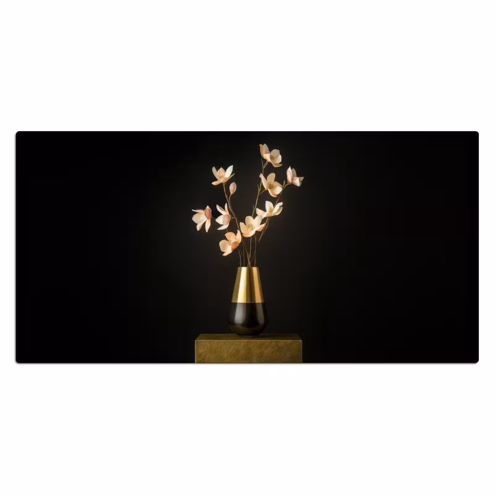 Bureau onderlegger - Sierlijk - Boeket - Goud - Vaas — 1