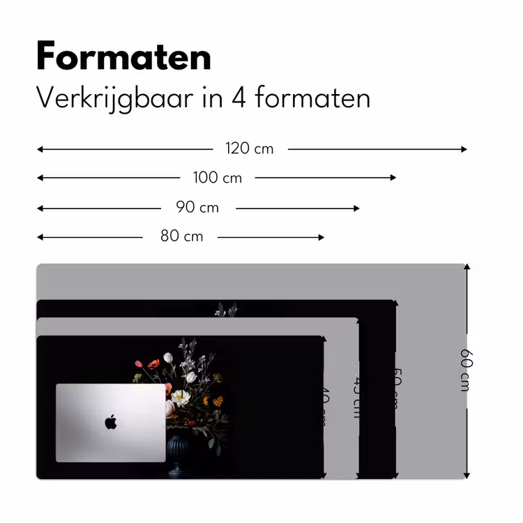 Bureau onderlegger - Bloemstuk - Vaas - Zwart — 7