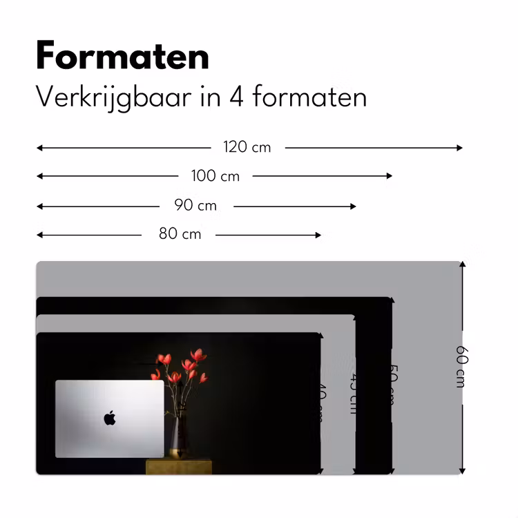 Bureau onderlegger - Rode - Bloemen - Vaas — 7