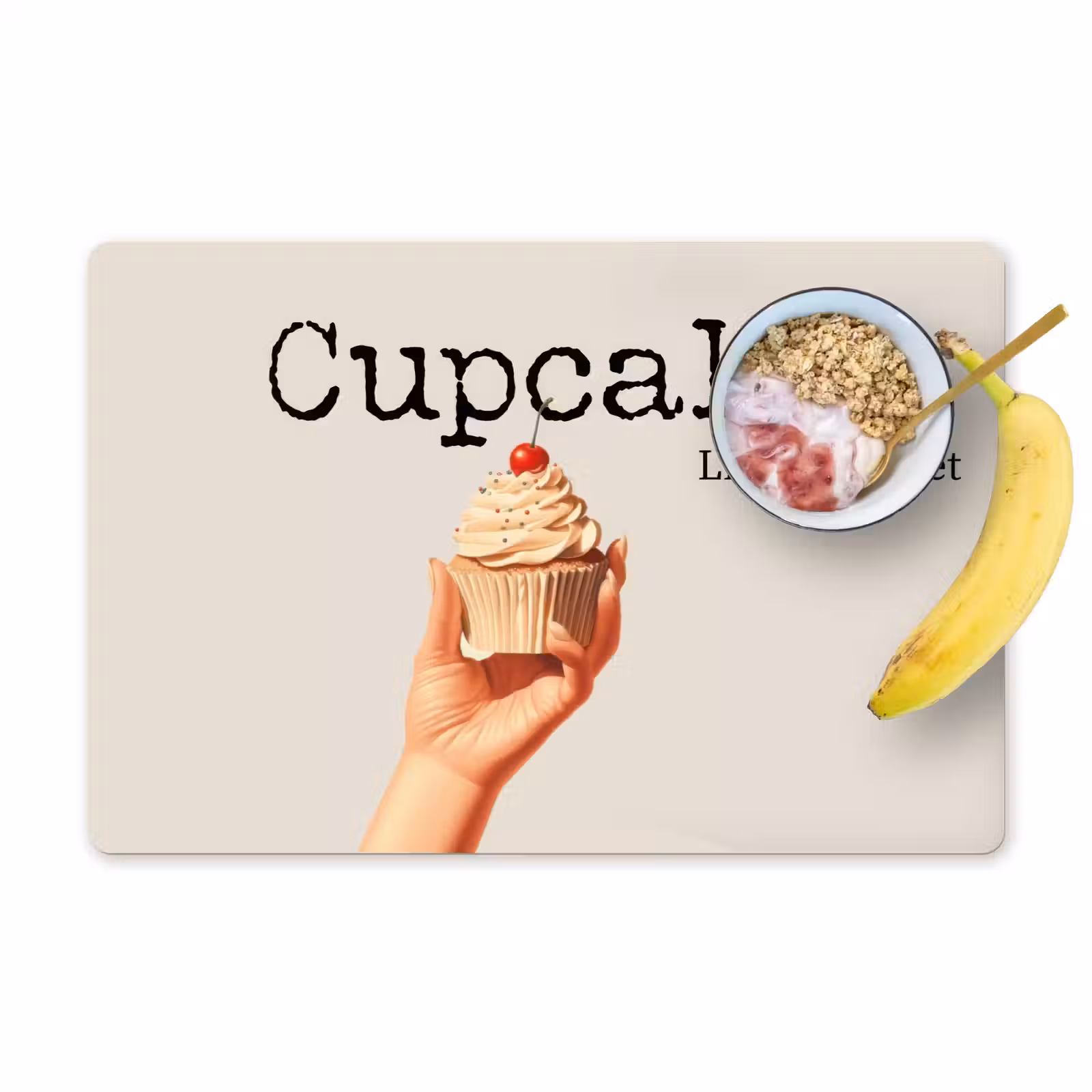 Placemat - 6 stuks - Cupcake - Zoet - Kers — 1
