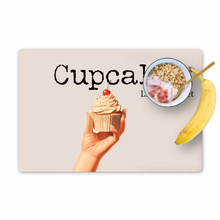 Placemat - 6 stuks - Cupcake - Zoet - Kers — 1
