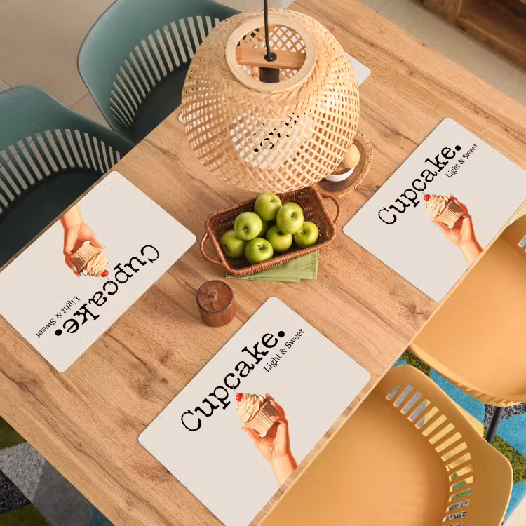 Placemat - 6 stuks - Cupcake - Zoet - Kers — 6