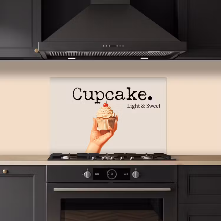 Spatscherm keuken - Cupcake - Zoet - Kers — 2