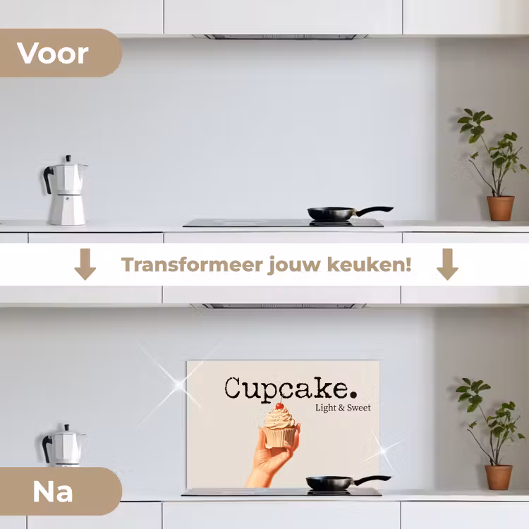 Spatscherm keuken - Cupcake - Zoet - Kers — 3