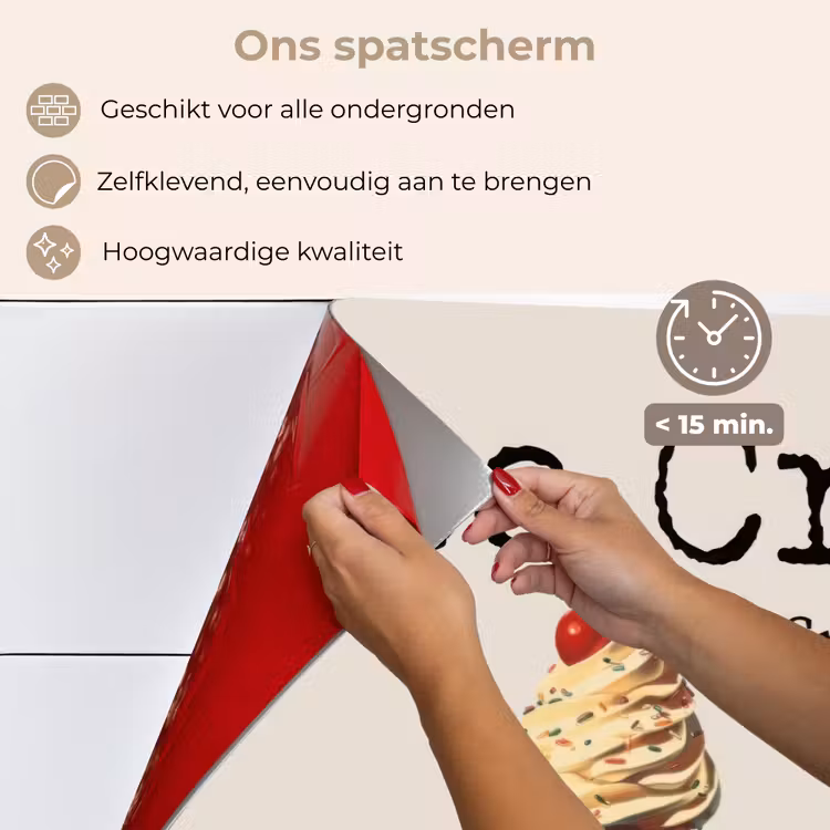 Spatscherm keuken - Ice cream - Softijs - Kleurrijk - Kers — 4